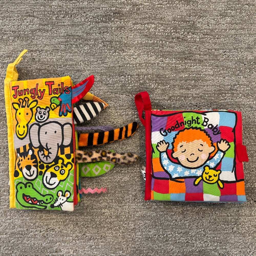 Baby Books - Fabric Books - Jungly Tails - Goodnight Baby - Set of 2